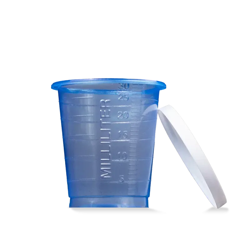 PE Einweg Deckel für Medizinbecher 09175 und 09174, weiß