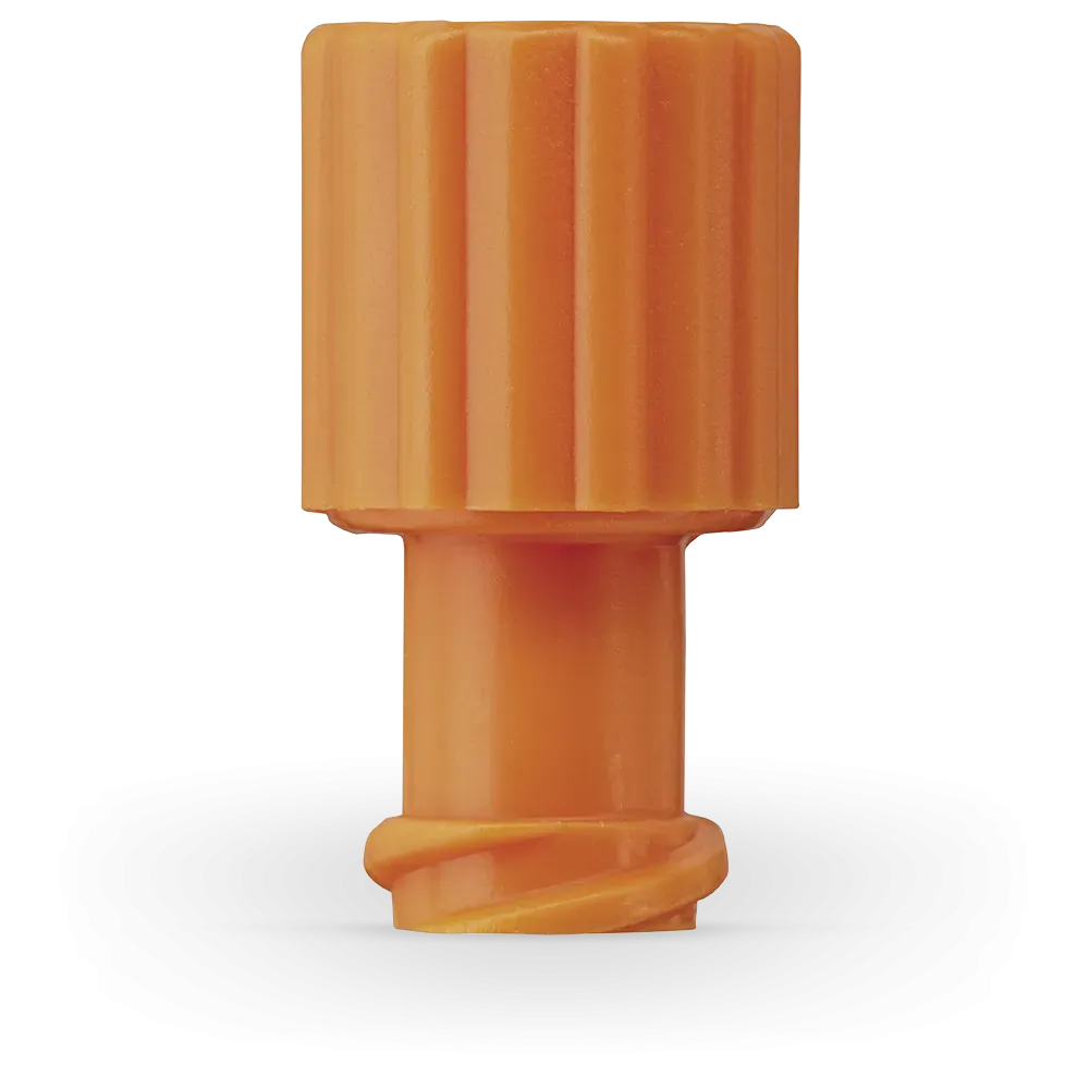 Kombistopfen, männlich/weiblich, orange / 1000 Stück