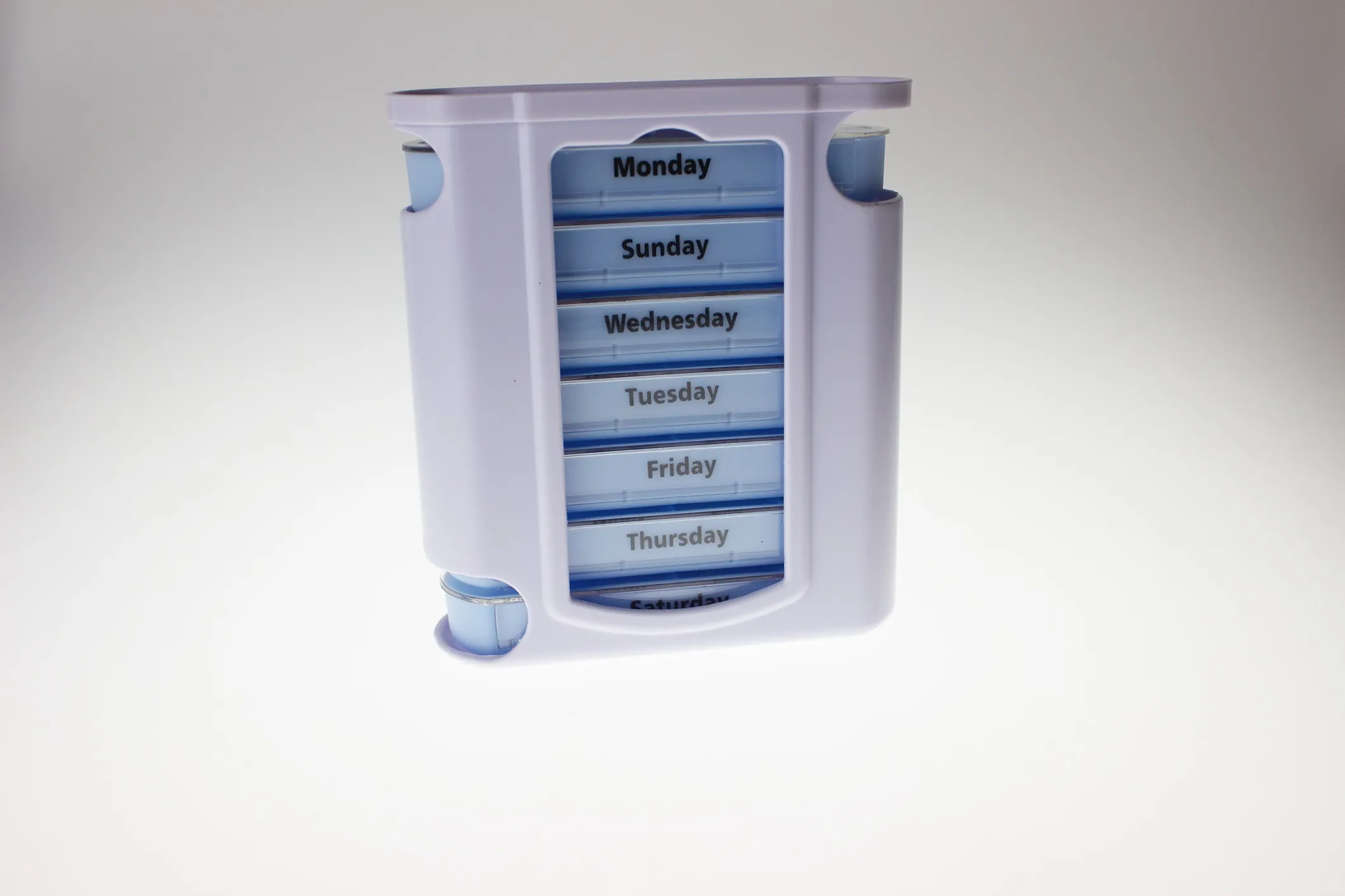 Pillendose für 7 Tage, ABS, PS, PP, 11x4,2x12,7cm