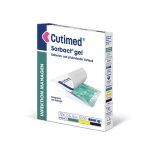 Cutimed Sorbact Gel, mit Hydrogel, antimik.Kompresse, steril