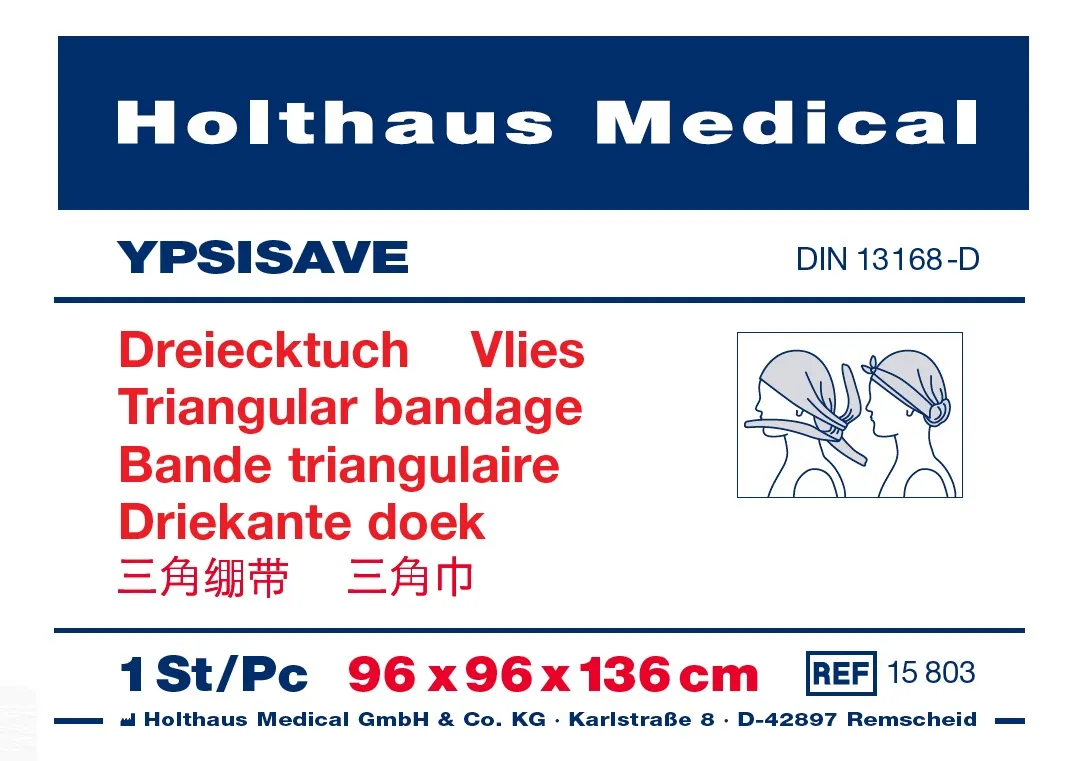 YPSISAVE Dreiecktuch 96 x 96 x 136 cm Vlies