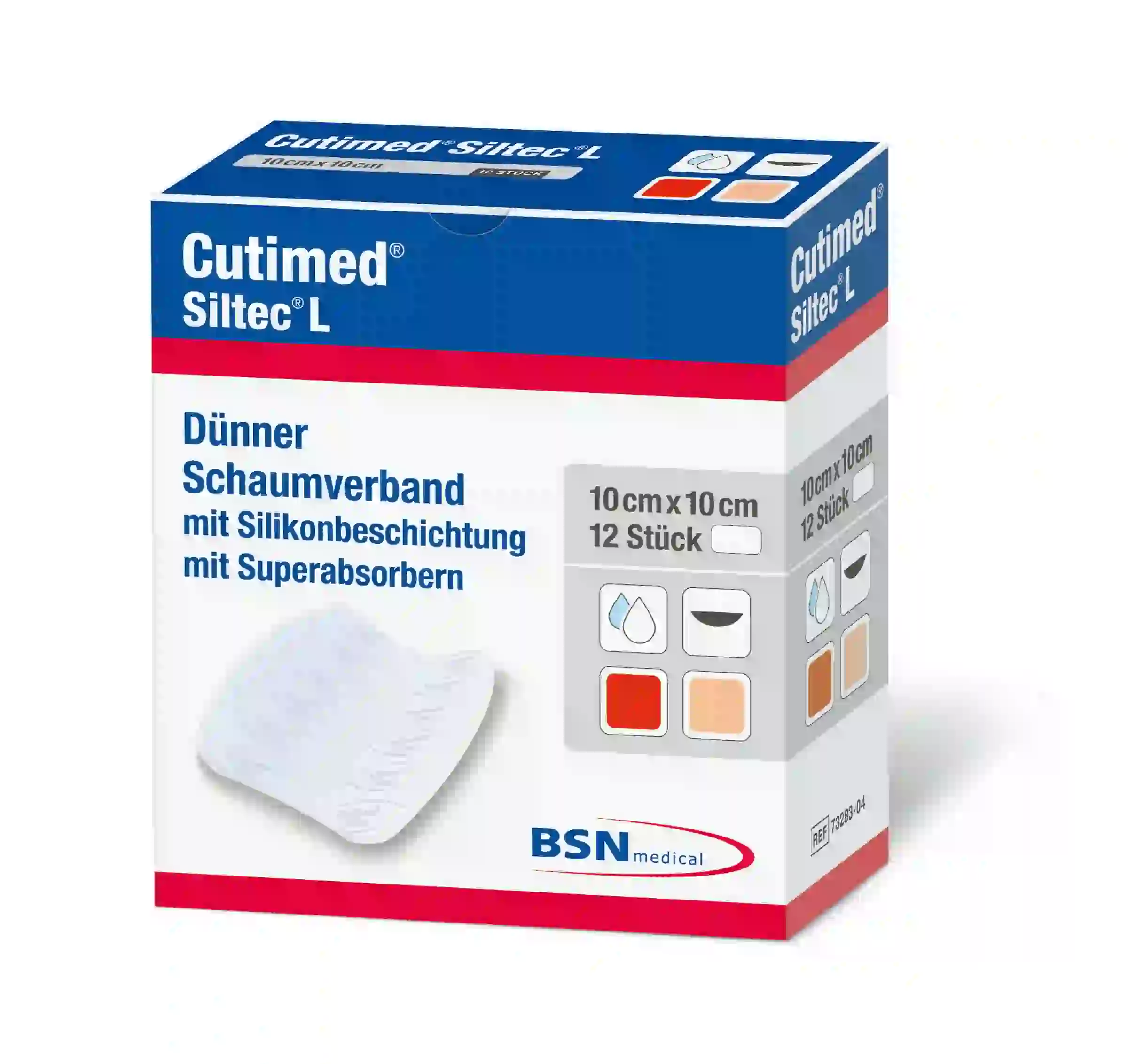 Cutimed® Siltec® L Schaumverband 5 cm x 6 cm