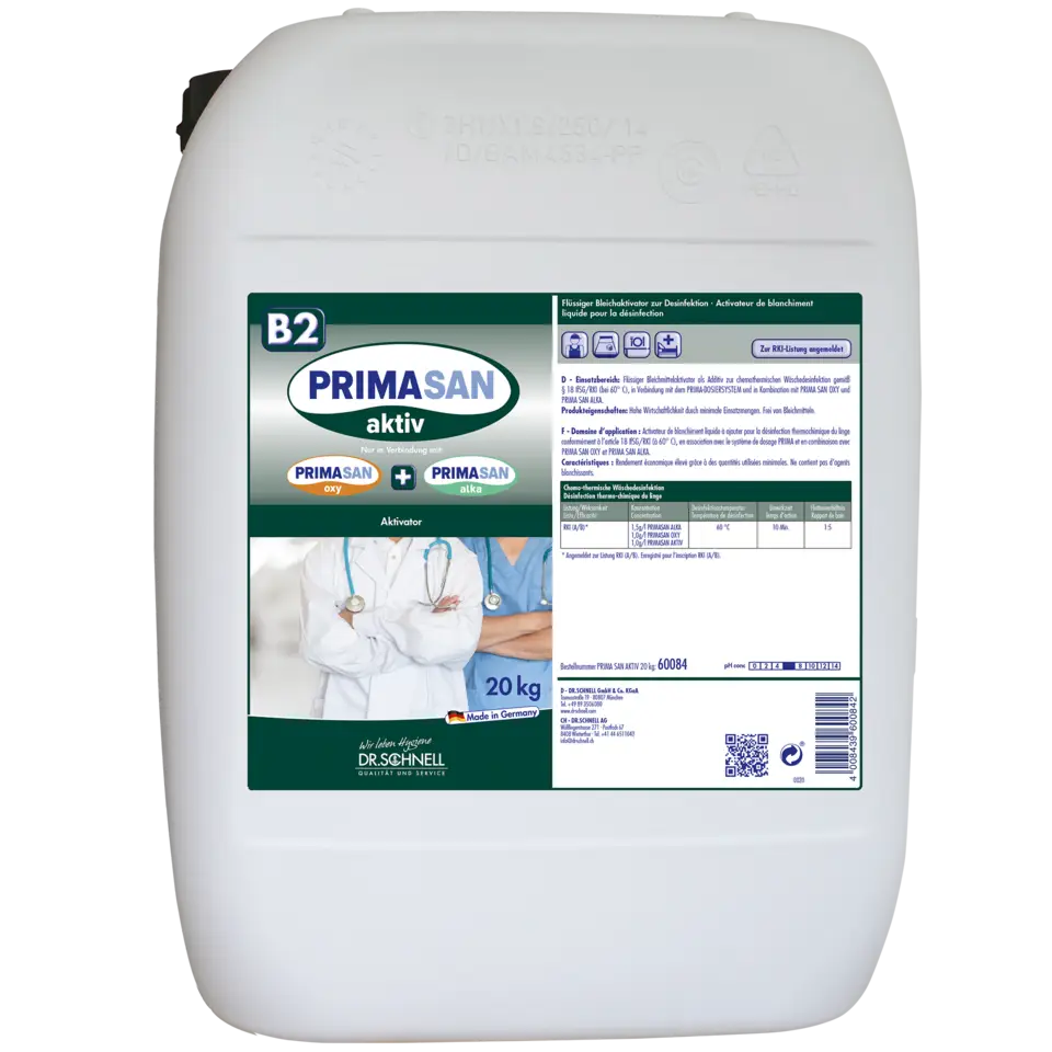 PRIMA SAN AKTIV Flüssiger Bleichaktivator zur Wäschedesinfektion