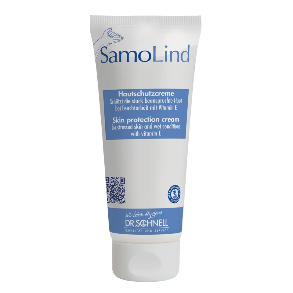 SAMOLIND Hautschutz bei wasserlöslichen Arbeitsstoffen, frei von Duftstoffen und Silikon