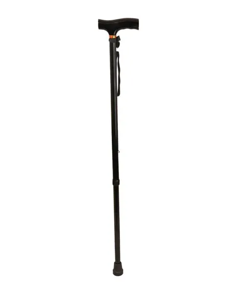 Gehstock, schwarz, Höheneinstellung 76 cm - 98 cm