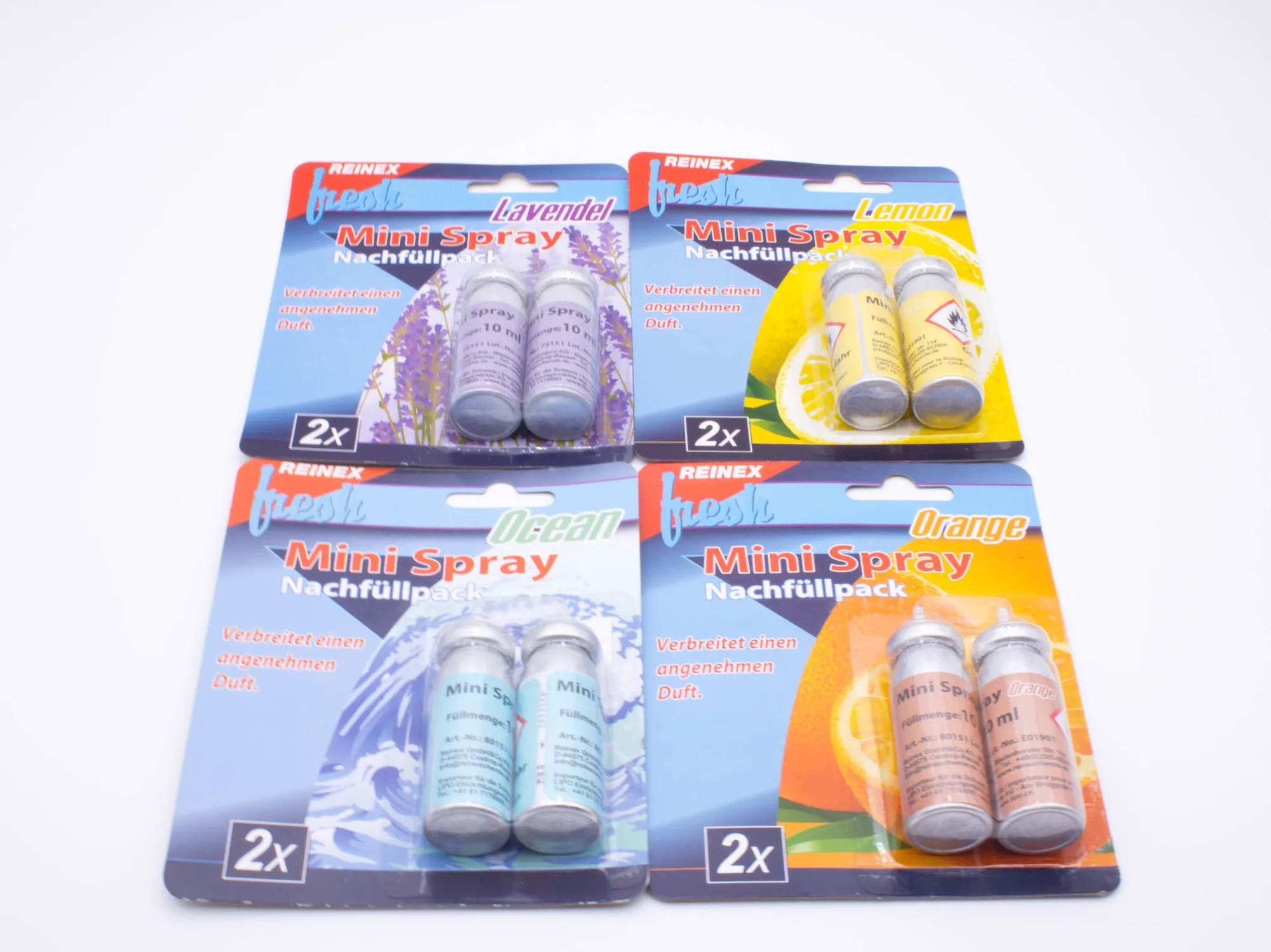Mini Spray Nachfüllpack 2 x 10 ml 4-fach sortiert