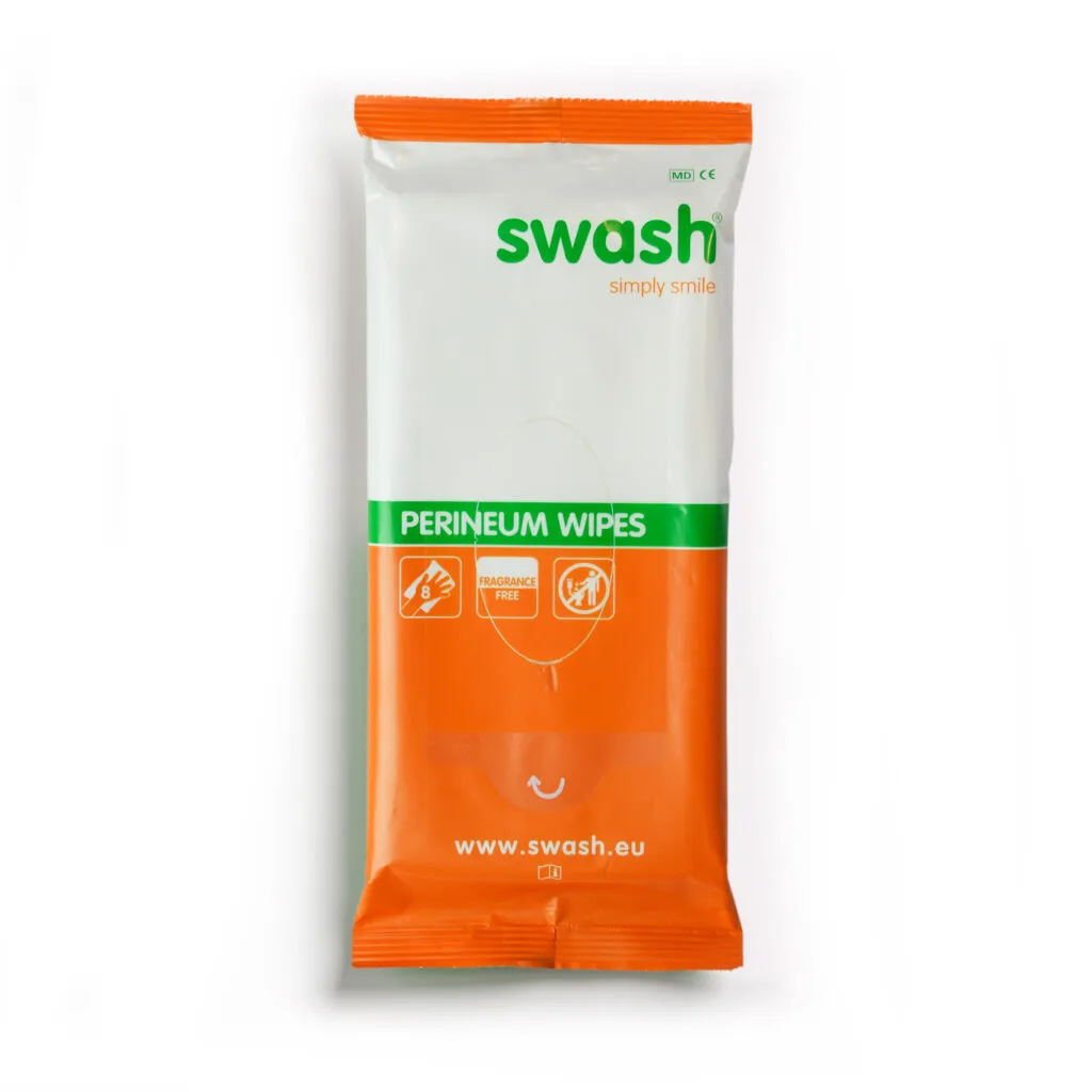 Swash® Perineum Wipes, parfümfrei, 4er-Packung 20 x 25cm
