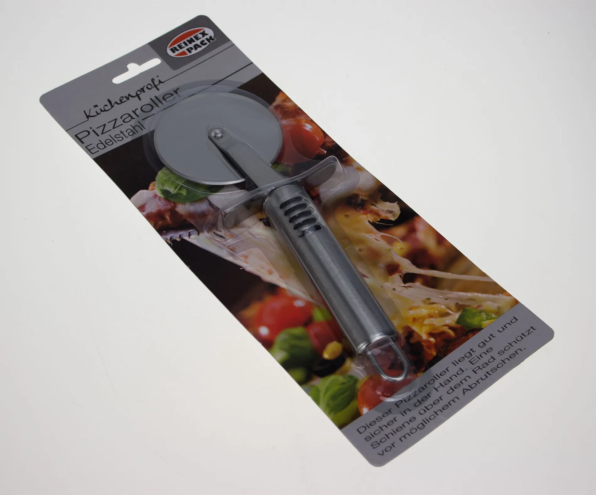 REINEX KÜCHENPROFI Pizzaschneider Edelstahl, 20,5x7cm