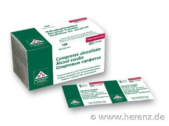 Alkoholtupfer Clinipad 6 cm x 3 cm - 100 Stück einzeln verpackt