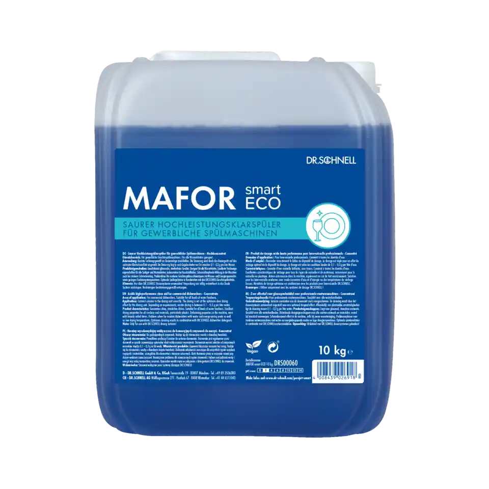 MAFOR smart ECO Saurer Hochleistungsklarspüler für gewerbliche Geschirrspülmaschinen für alle Wasserhärten