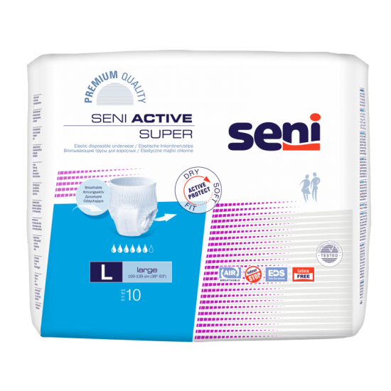 Seni Active Super elastische Inkontinenzpants Large 10 Stück