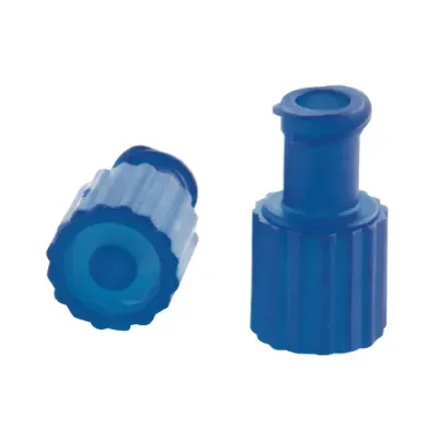 Kombistopfen, männlich/weiblich, blau / 1000 Stück