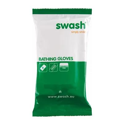 Swash® Bathing Gloves, parfümfrei, 8er-Packung 14 x 22cm