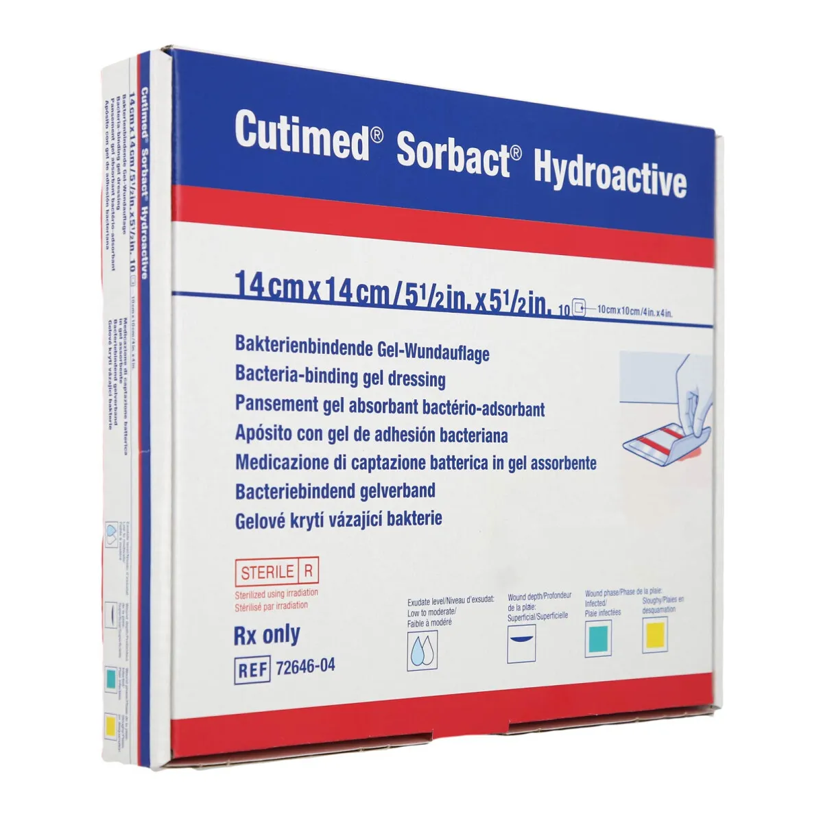 Cutimed Sorbact Hydroactive, steril, Wundauflage 14x24 cm (1