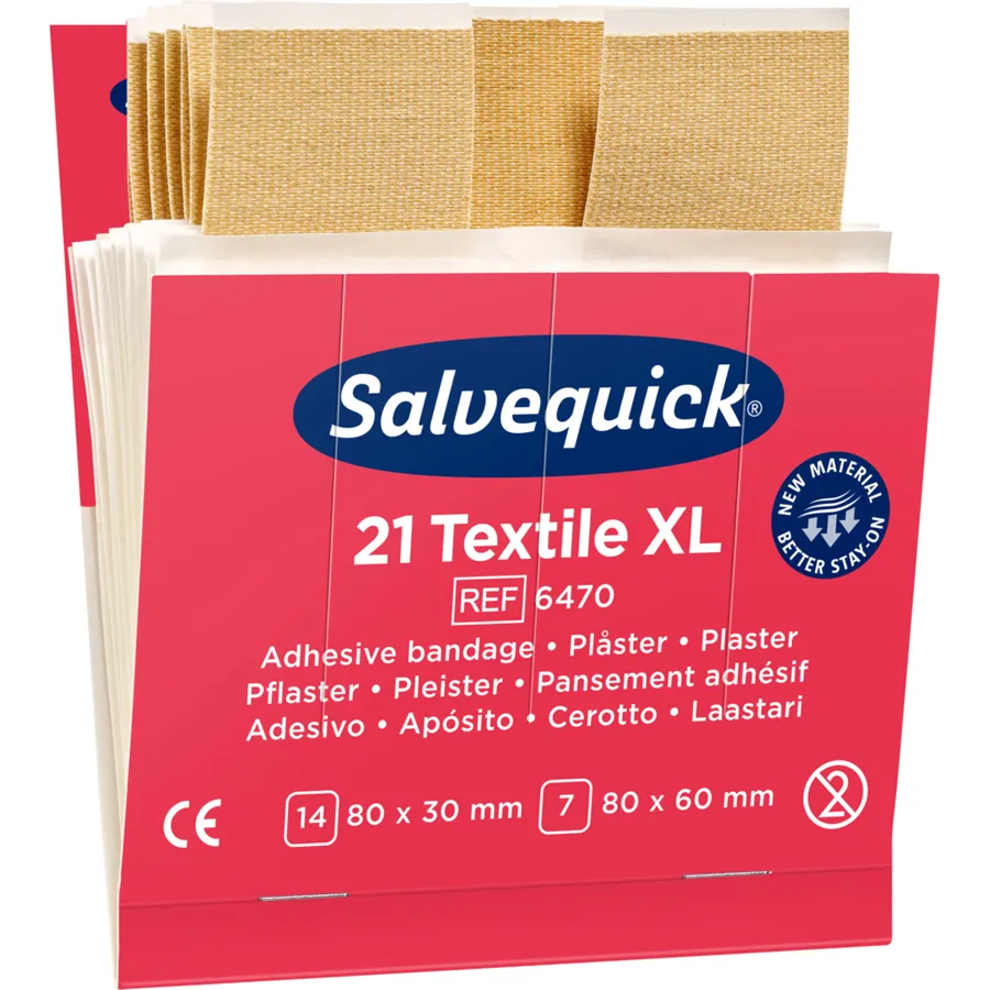 Salvequick Textilpflaster - Extragross / Nachfüllpackung