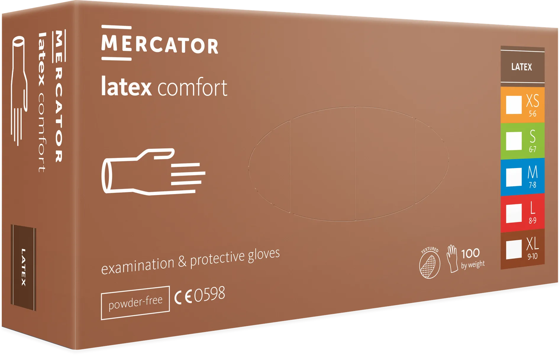 Mercator Latex Comfort - Latexhandschuh puderfrei L