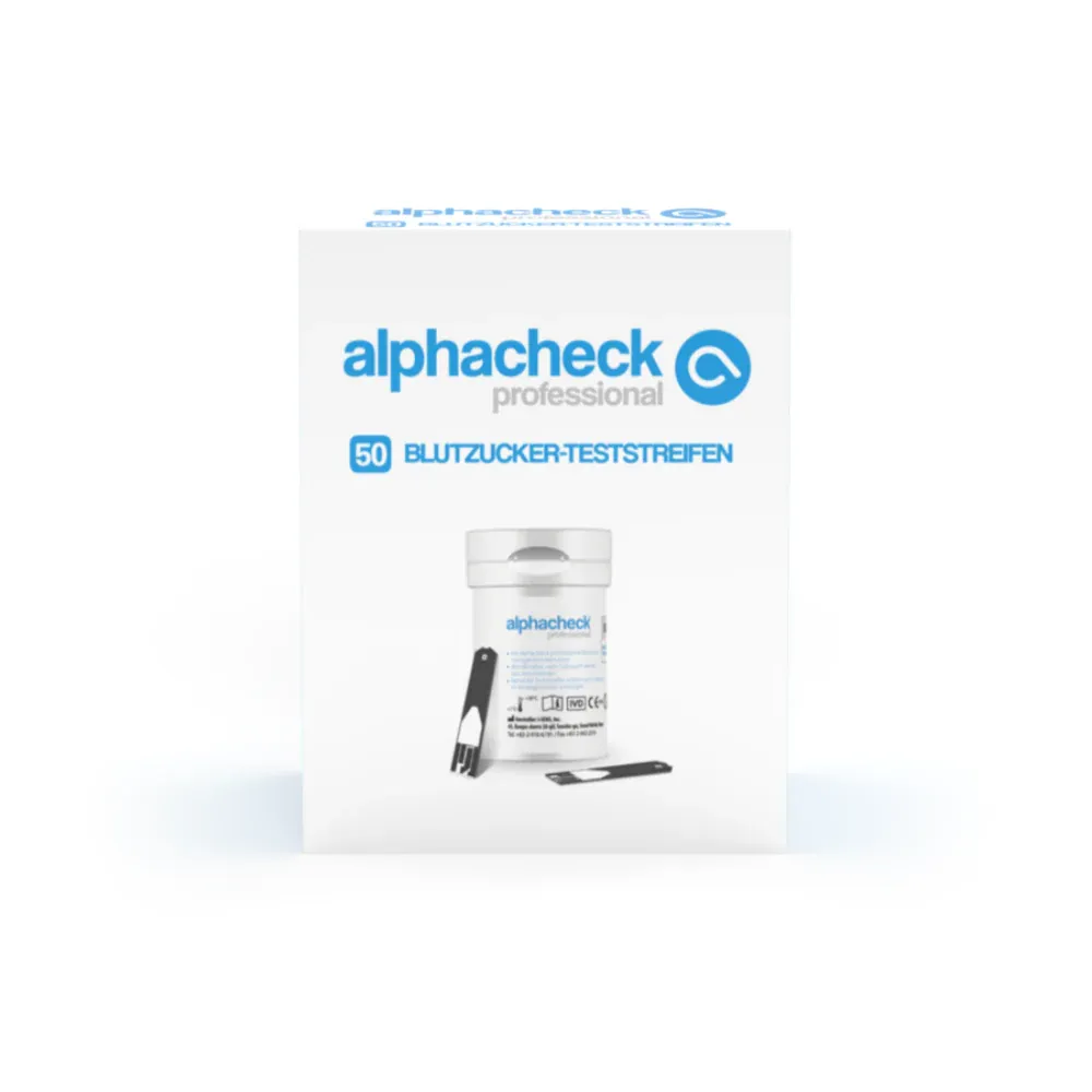 Alphacheck professional Blutzucker-Teststreifen, 50 Stk.