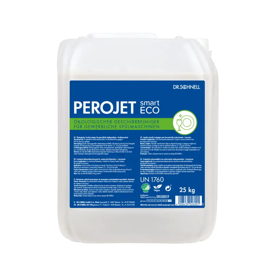 PEROJET smart ECO Chlorfreier, ökologischer extra starker Geschirrreiniger für alle Wasserhärten