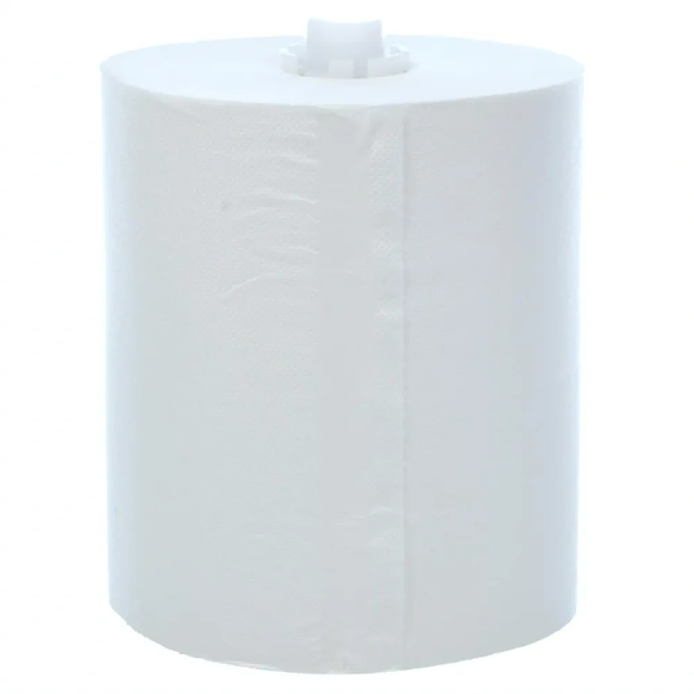 Handtuchrrollen 2-lagig, 6 Rollen, 140m, weiß, Zellstoff