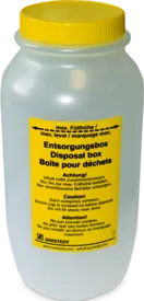 Urin-Entsorgungsbox gelb, 2,0L, rund, mit Schraubdeckel