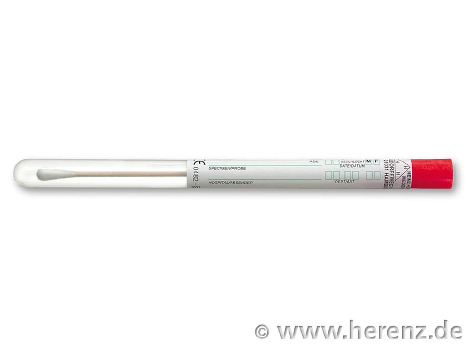 Dry swabs Holz ohne Medium, Holzstab mit Baumwollkopf, steri