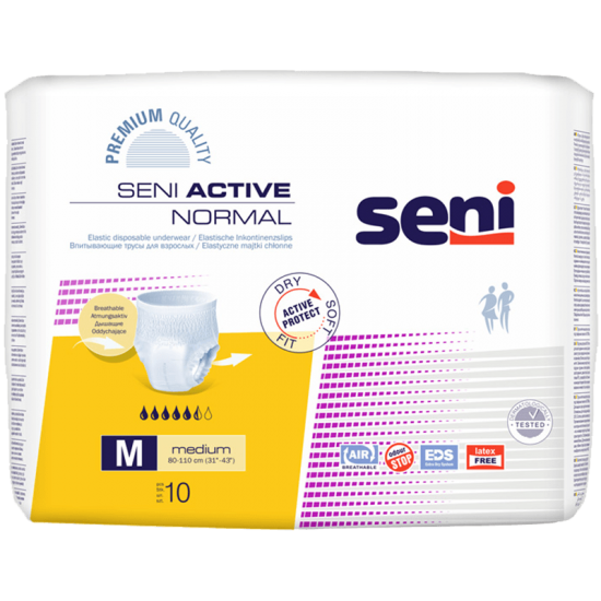 Seni Active Normal elastische Inkontinenzpants Extra Large 10 Stück